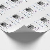 Happy 50th Anniversary Voeg paar naam datum bruilo Cadeaupapier (Hoek)