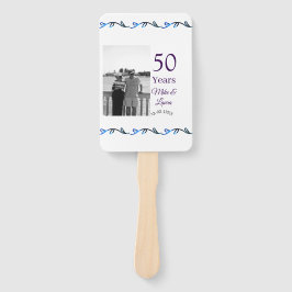 Happy 50th Anniversary Voeg paar naam datum bruilo Handwaaier
