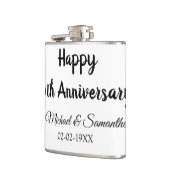 Happy 50th Anniversary Voeg paar naam datum bruilo Heupfles (Links)