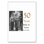Happy 50th Anniversary Voeg paar naam datum bruilo Kaart (Achterkant)