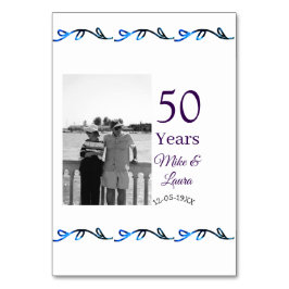 Happy 50th Anniversary Voeg paar naam datum bruilo Kaart