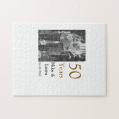 Happy 50th Anniversary Voeg paar naam datum bruilo Legpuzzel (Horizontaal)