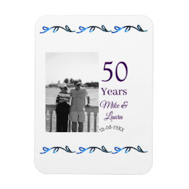 Happy 50th Anniversary Voeg paar naam datum bruilo Magneet