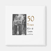 Happy 50th Anniversary Voeg paar naam datum bruilo Magneet (Voorkant)