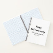 Happy 50th Anniversary Voeg paar naam datum bruilo Notitieboek (Binnen)