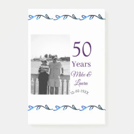 Happy 50th Anniversary Voeg paar naam datum bruilo Post-it® Notes