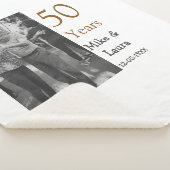 Happy 50th Anniversary Voeg paar naam datum bruilo Sherpa Deken (3/4)