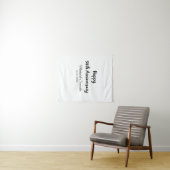 Happy 50th Anniversary Voeg paar naam datum bruilo Wandkleed (In Situ (horizontaal))