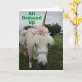 "HAPPY 50th BANTHDAY" de la carte * JOLIE PONY* (Fleur jaune)