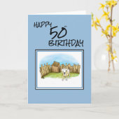 Happy 50th Birthday Kaart (Gele Bloem)