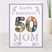 Happy 50th Birthday Mam Foto Collage Sjabloon (Voorkant)