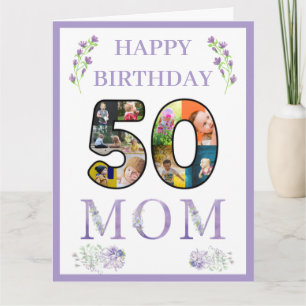 Happy 50th Birthday Mam Foto Collage Sjabloon