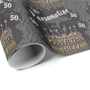 Happy 50th Birthday - Over the Hill Cadeaupapier