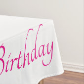 Happy 50th Birthday Pink White Gold Balloons Cool Tafelkleed (Voorbeeld)