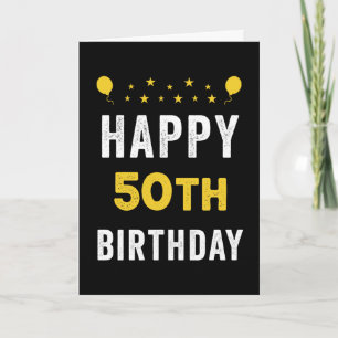 Happy 50th Birthday Quinquagenarian Celebration Kaart