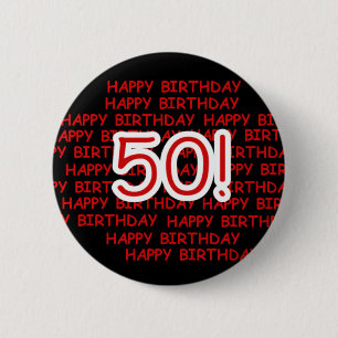 Happy 50th Birthday Ronde Button 5,7 Cm