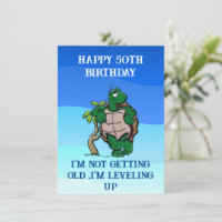 Happy 50th jarig grappig citaat, schildpad