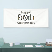 Happy 50th Jubileum 2.5x6 Vinyl Banner (Beurs)
