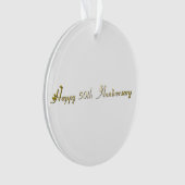Happy 50th Jubileum Gold Font Ornament (voorkant)