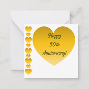 Happy 50th Jubileum Note Kaart Notitiekaartje