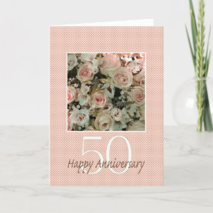 Happy 50th Jubileum rozen Kaart