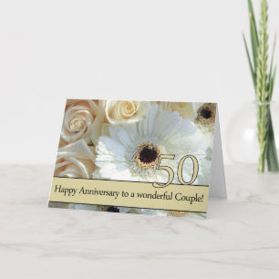 Happy 50th Jubileum rozen Kaart