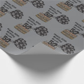 Happy 50th Personalize Birthday Cadeaupapier (Hoek)