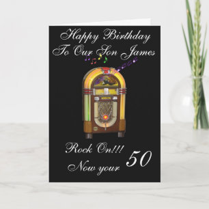 HAPPY 50TH SON WENSKAART KAART