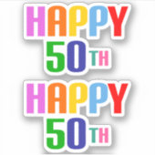 Happy 50th sticker (Voorkant)