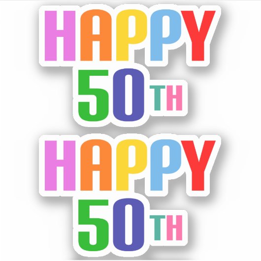 Happy 50th sticker (Voorkant)