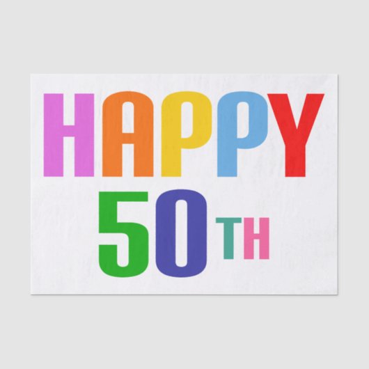 Happy 50th tissuepapier (Voorkant)