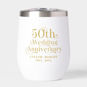 Happy 50th Wedding Jubileum Gold Typografie