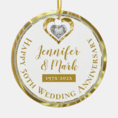 Happy 50th Wedding Jubileum Ornament (Voorkant)