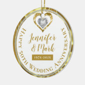 Happy 50th Wedding Jubileum Ornament (Links)
