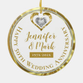 Happy 50th Wedding Jubileum Ornament (Achterkant)