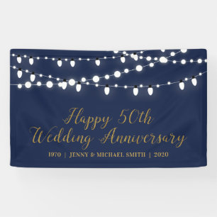 Happy 50th Wedding Jubileum Party Banner
