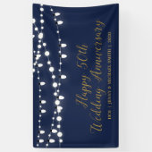 Happy 50th Wedding Jubileum Party Banner (Verticaal)