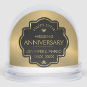 Happy 50th Wedding Jubileum Sneeuwbol (Voorkant)