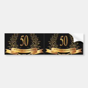 Happy 50th Wedding Jubileum Wenskaarten Bumpersticker