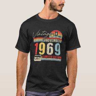 Happy 52nd Birthday november 1969 52 jaar T-shirt