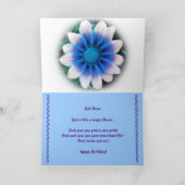 HAPPY 55th BIRTHDAY met Magic Blue Flower Kaart (Binnen)