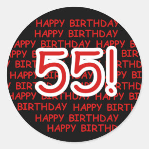 Happy 55th Birthday Ronde Sticker