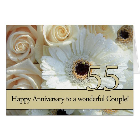 Happy 55th Jubileum rozen (Voorkant Horizontaal)
