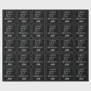 HAPPY 57TH BIRTHDAY; Art Deco Style met aangepaste Cadeaupapier