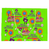 Happy 5th Birthday Gift Bag #5 Green Groot Cadeauzakje (Achterkant)