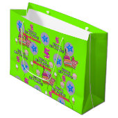 Happy 5th Birthday Gift Bag #5 Green Groot Cadeauzakje (Voorkant Gekanteld)