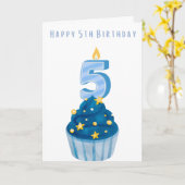 Happy 5th Birthday Kaart (Gele Bloem)