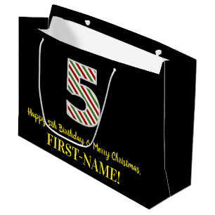 Happy 5th Birthday & Merry Kerstmis, aangepaste na Groot Cadeauzakje