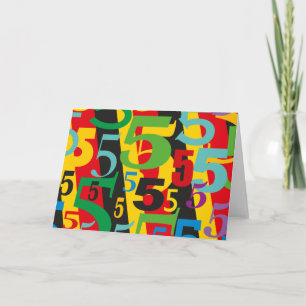 Happy 5th Jubileum, 55th Birthday, #5 Pattern Kaart