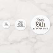 Happy 5th Jubileum Table Confetti (Achterkanten)